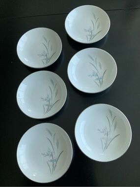 Castlecourt Fine China Wheat Harvest Japan 6 Fruit bowls Berry Blue